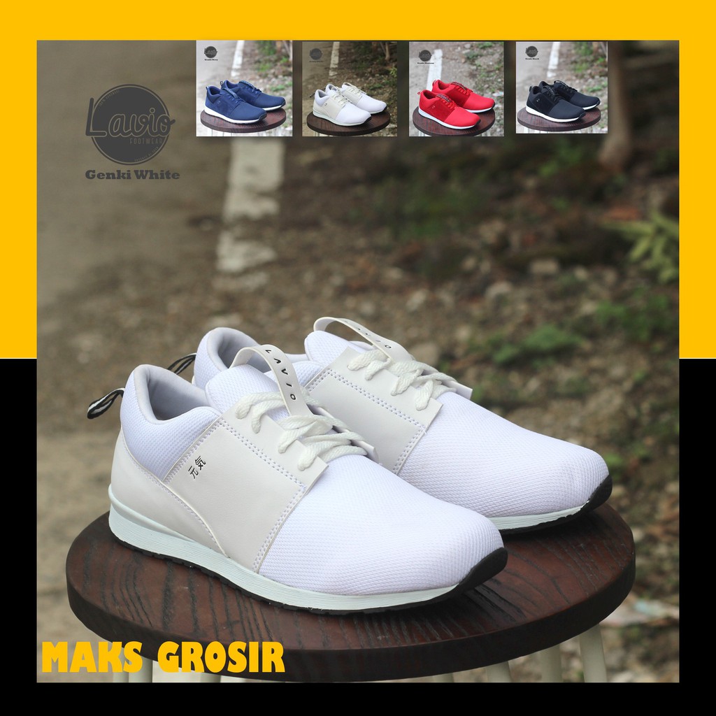 sepatu pria kasual sneakers lavio genki original termurah