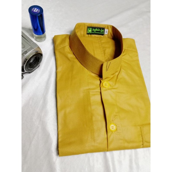 BAJU KOKO HAIBAH WARNA KUNING KUNYIT MERK BINHAMID