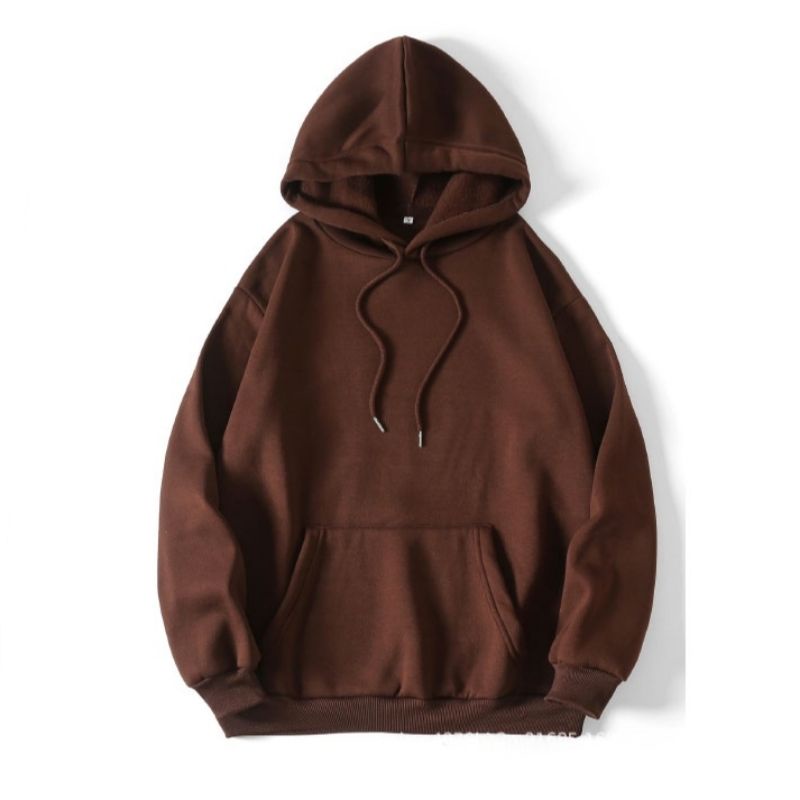 (S - 6XL) ZIPHoodie/ Hoodie BROWN Coklat Tua BIGSIZE OVERSIZE Polos Basic Sweater Jumbo S M L XL 2XL 3XL 4XL 5XL 6XL Jaket Resleting Zipper Dark Brown Sweater Coklat Tua