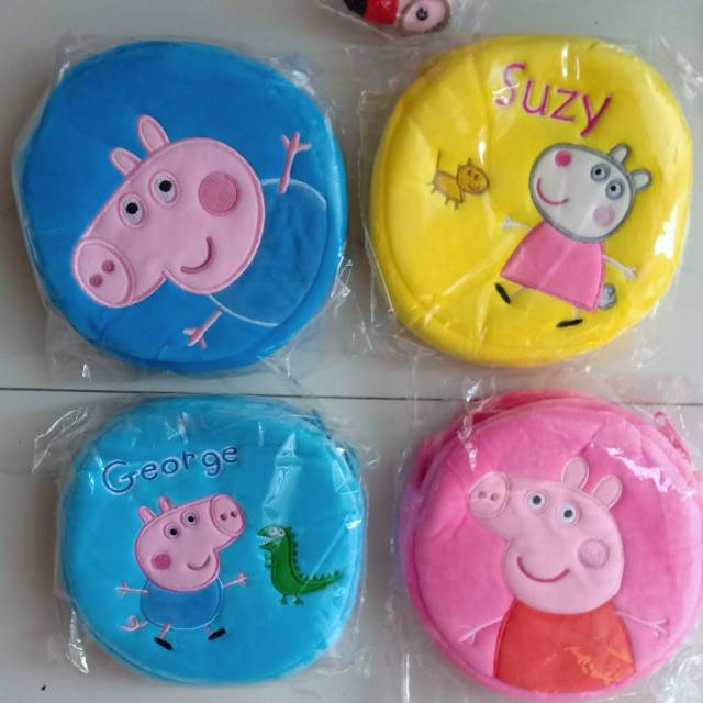 Tas pepa pig sling bag george pig anak selempang kartun branded ORIGINAl