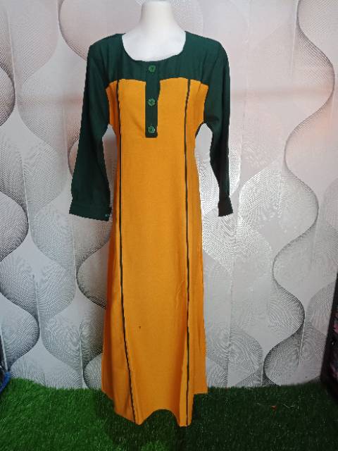 Gamis mos crepe/ baju panjang wanita /gamis polos