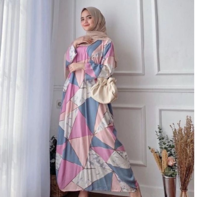 COD DASTER GAMIS LONG DASTER RAYON VISCOSE LENGAN PANJANG JUMBO LD 120-ORINA (MARMER)
