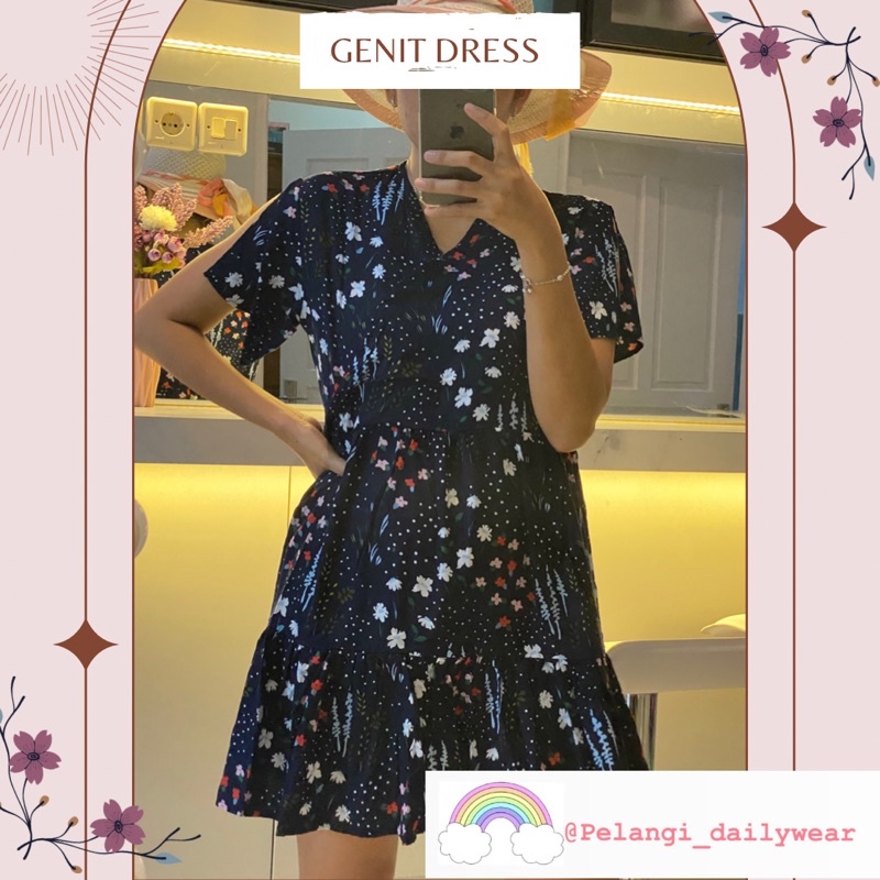 GENIT DRESS - DASTER KIMONO RAYON PREMIUM GRADE A KEKINIAN BUSUI PELANGI DAILYWEAR - Baju Daster Har