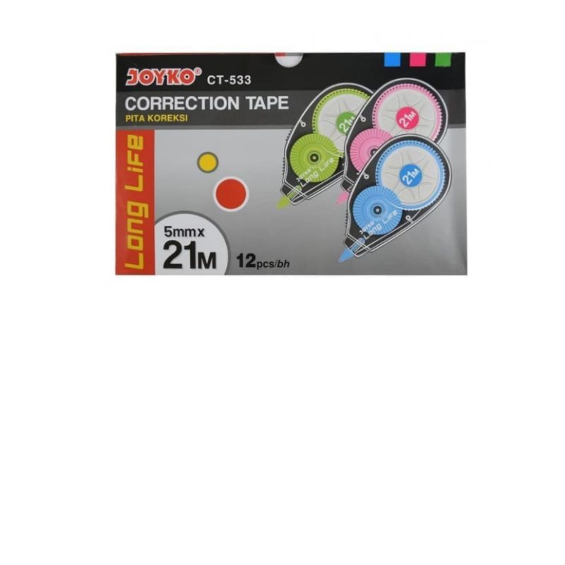 

Tipe EX Kertas Joyko CT 533 Correction 21 meter