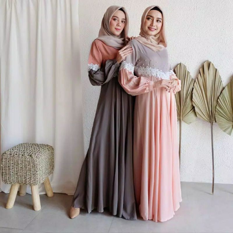 Gamis Mutiara Clarissa Dress TERMURAH 