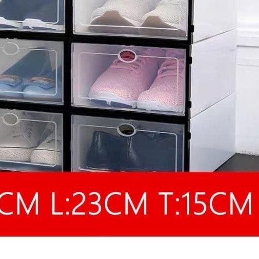✫ Kotak sepatu lipat / box sepatu lipat / kotak sepatu transparan murah ❉