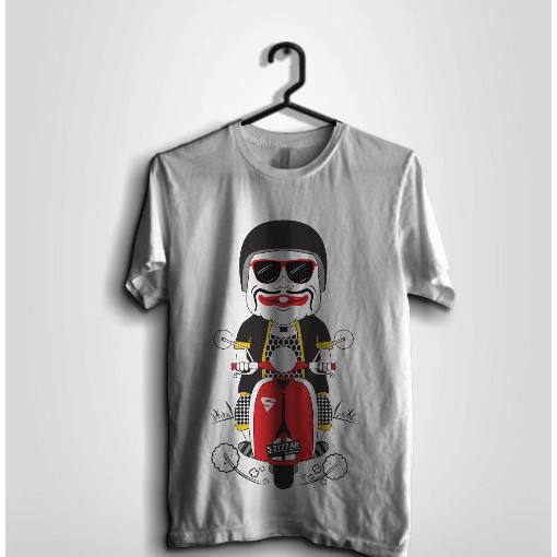 Kaos Semar Naik Vespa Kaos Semar Kaos Vespa Kaos Lucu Kaos Humor