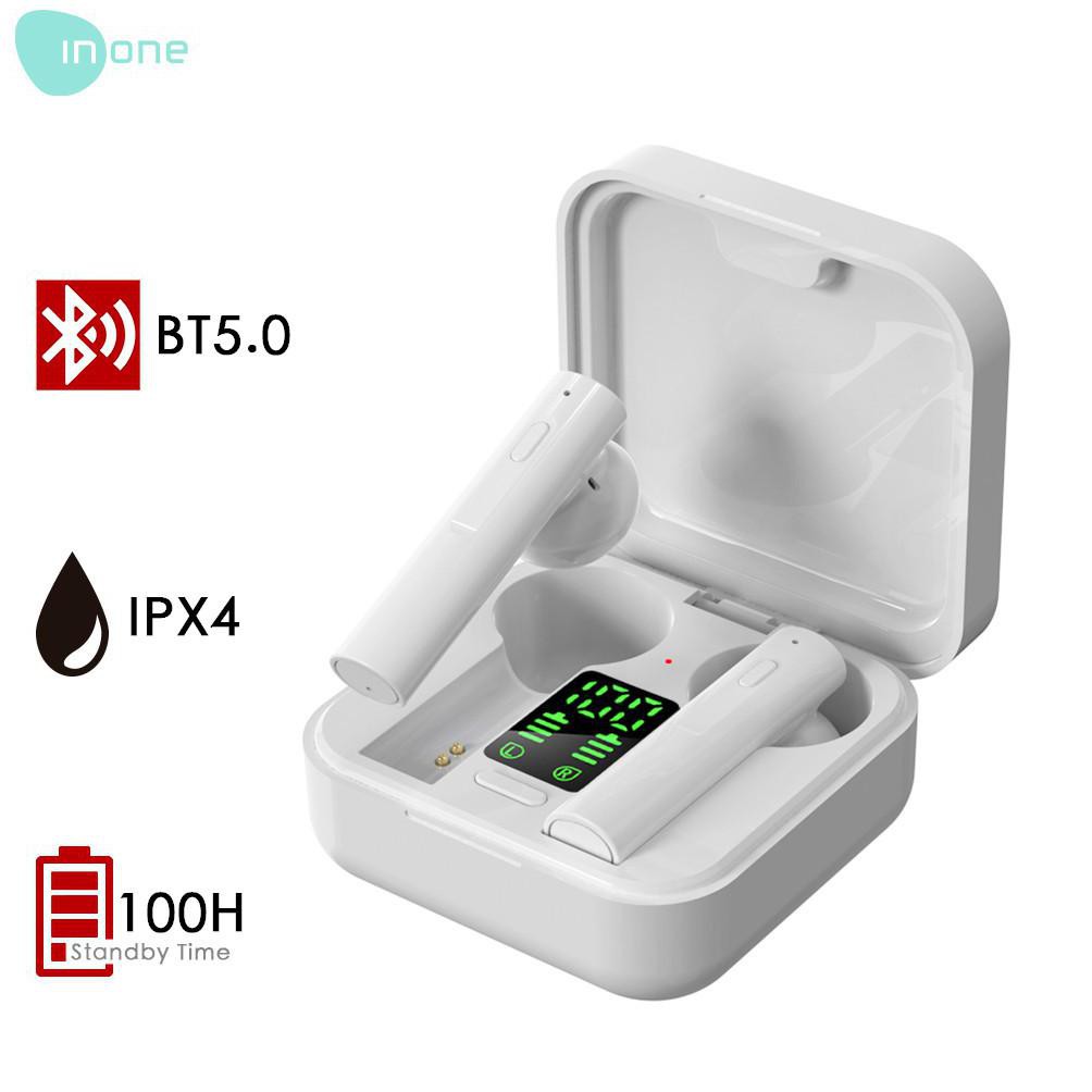 ✨ BISA COD✨ INONE BT5.0 Wireless Earbuds Semi-in-Ear TWS Stereo Bluetooth Earphones Hi-fi Stereo
