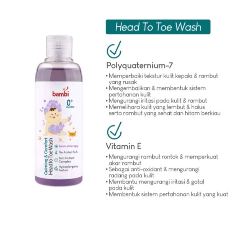 Bambi Calming &amp; Comfort Head To Toe Wash 200ml