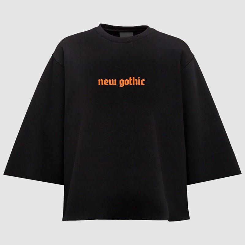 [COD] T-shirt OVERSIZE CROP TOP NEW GOTHIC BAHAN KATUN