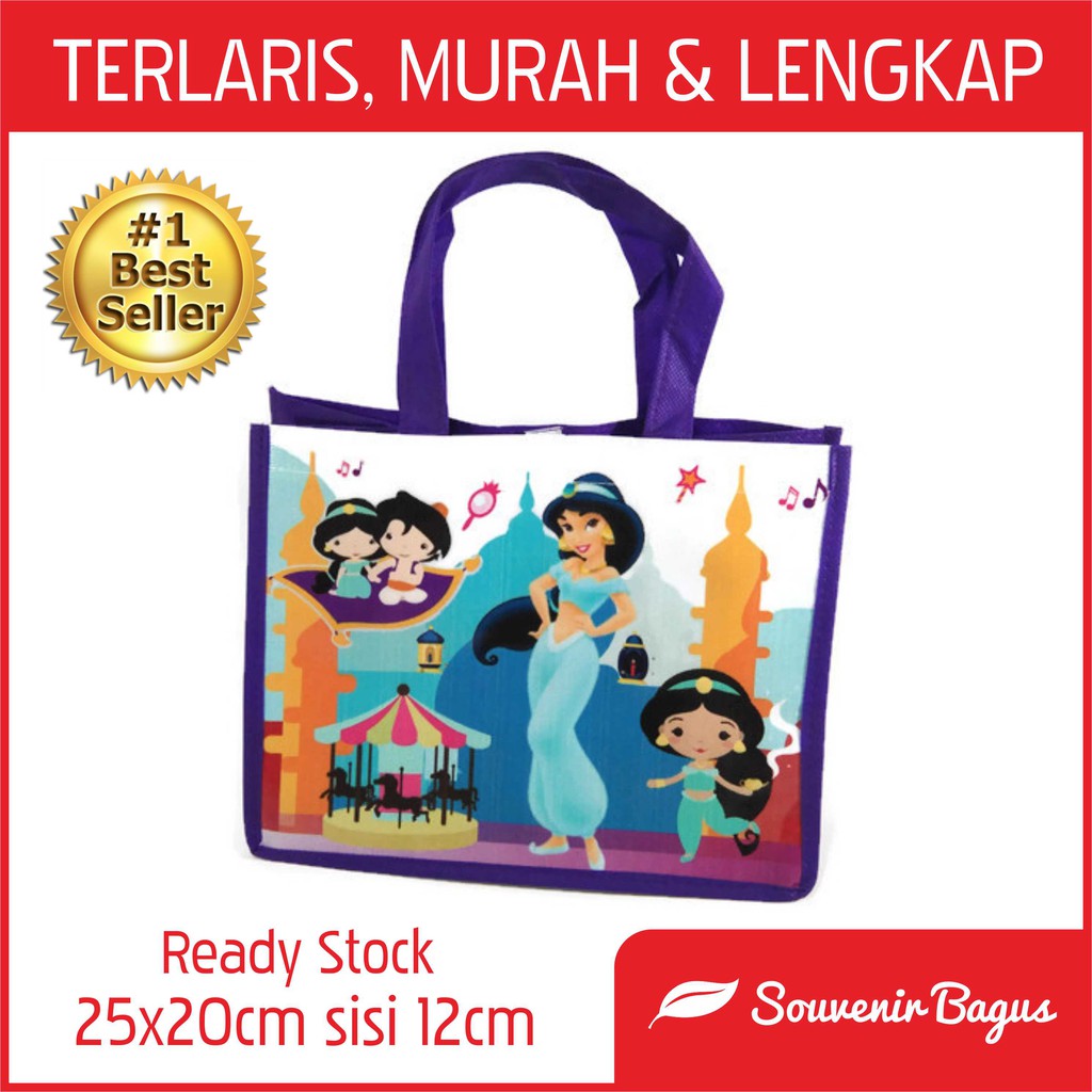 Tas Ultah Jasmine Souvenir Ulang Tahun Princess Jasmine Aladdin Ungu Terlaris Murah