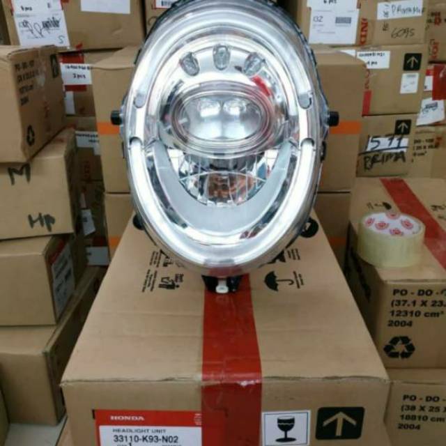 Headlamp Headlight Unit Reflektor Lampu Depan New Scoopy ESP LED K93 Asli HGP 33110-K93-N01 33110-K9