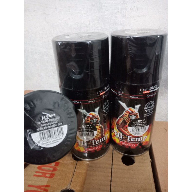 PILOK/PYLOK SAMURAI  ANTI PANAS HITAM dan SILVER  HI-TEMP H2*** CAT SEMPROT 300ML