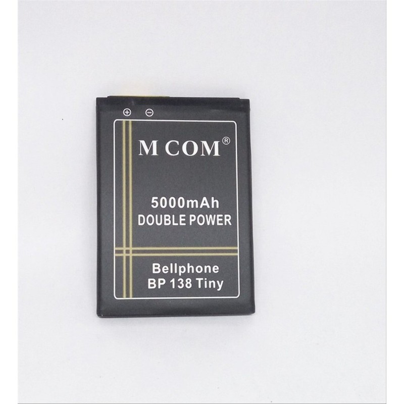 Batre Baterai Double Power Mcom Bellphone BP138 Tiny - BP 138 Tiny - P= 6.0 cm, L = 4.3 cm