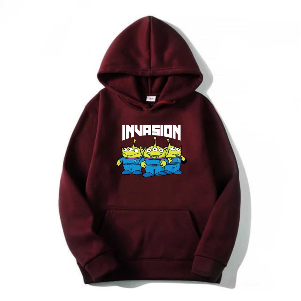 INVASION Jumper Hoodie II INVASION Sweater Hoodie II Sweter Oblong Topi SIZE M - XL ( Pria &amp; Wanita / Anak &amp; Dewasa )