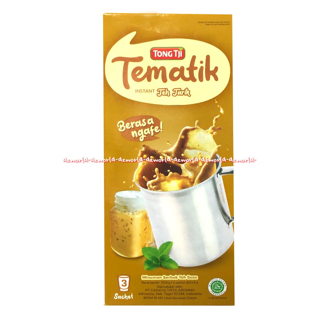 Tong Tji Tematik Instant Teh Tarik Matcha Latte 3sachets Teh Tongji Teh Hijau Kemasan Bubuk Sachet Instan Tong Ji Green Tea