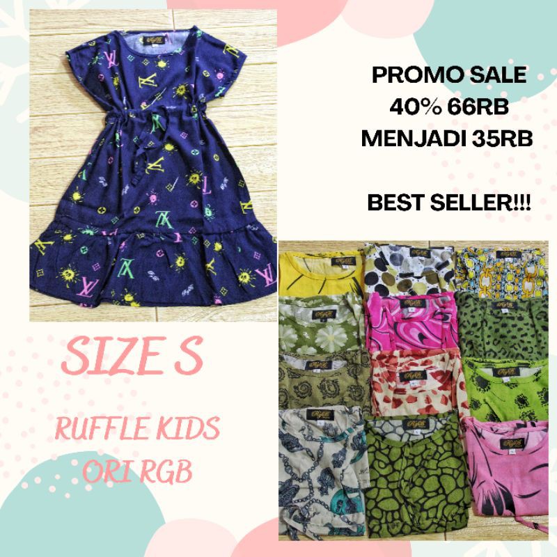 SALE LAST STOCK DASTER RUFFLE ANAK.DASTER RGB KIDS.RGB ORIGINAL.RGB KIDS.DASTER SULTAN