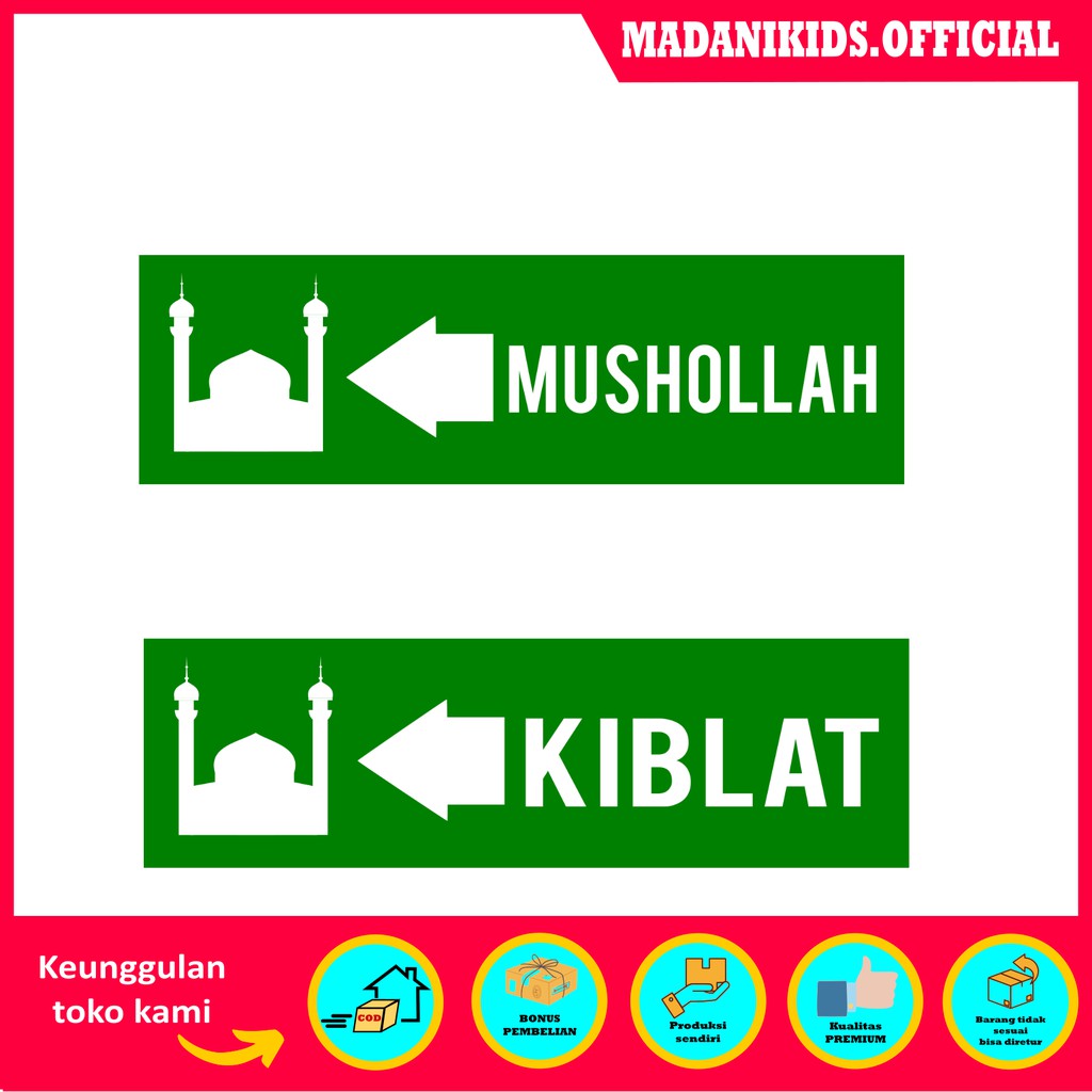 

STIKER ARAH KIBLAT MURAH