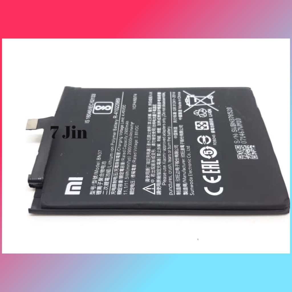 Baterai Batre Batere Battery Xiaomi Redmi 6 Redmi 6A Bn37 BN37