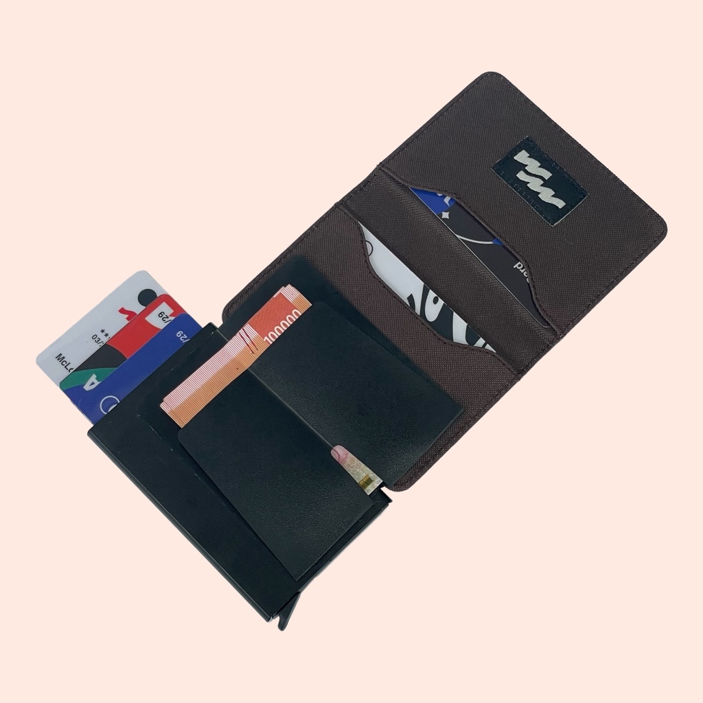 Slim Wallet RFID Protector Smart Card Holder Dompet Kartu Atm Pintar kain