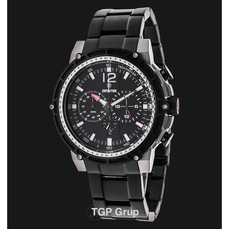 Expedition E 6716 MC BTBBA Man Chronograph Black Dial Stainless Steel