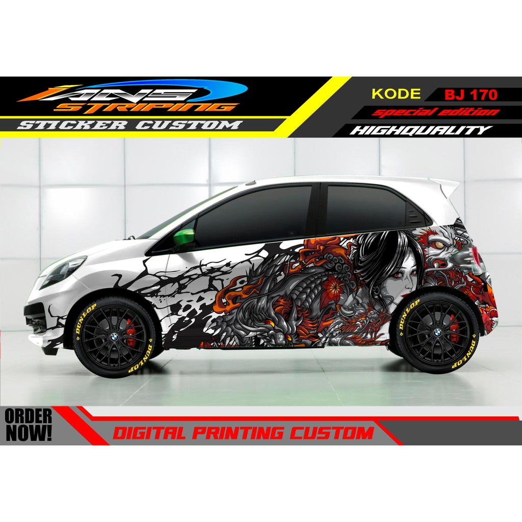 STIKER HONDA BRIO / STICKER HONDA JAZZ / STICKER DECAL MOBIL JAZZ / DECAL STICKER MOBIL HONDA JAZZ