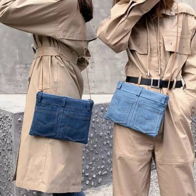Jeans Tas Vintage Tas Selempang untuk Wanita 2020 Fashion Wanita jeans Bahu Clutch Tas Wanita