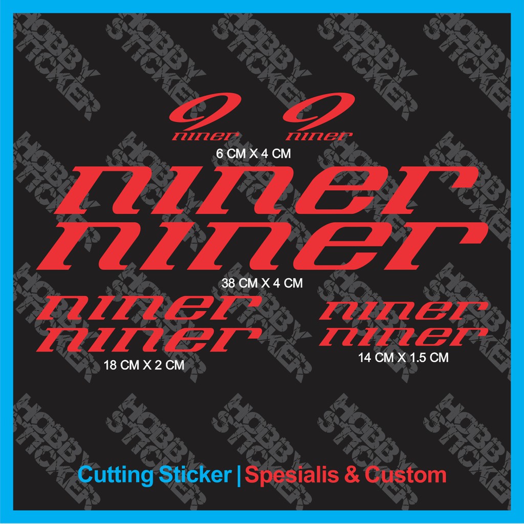 Decal Frame Niner Sticker MTB Stiker Sepeda Custom