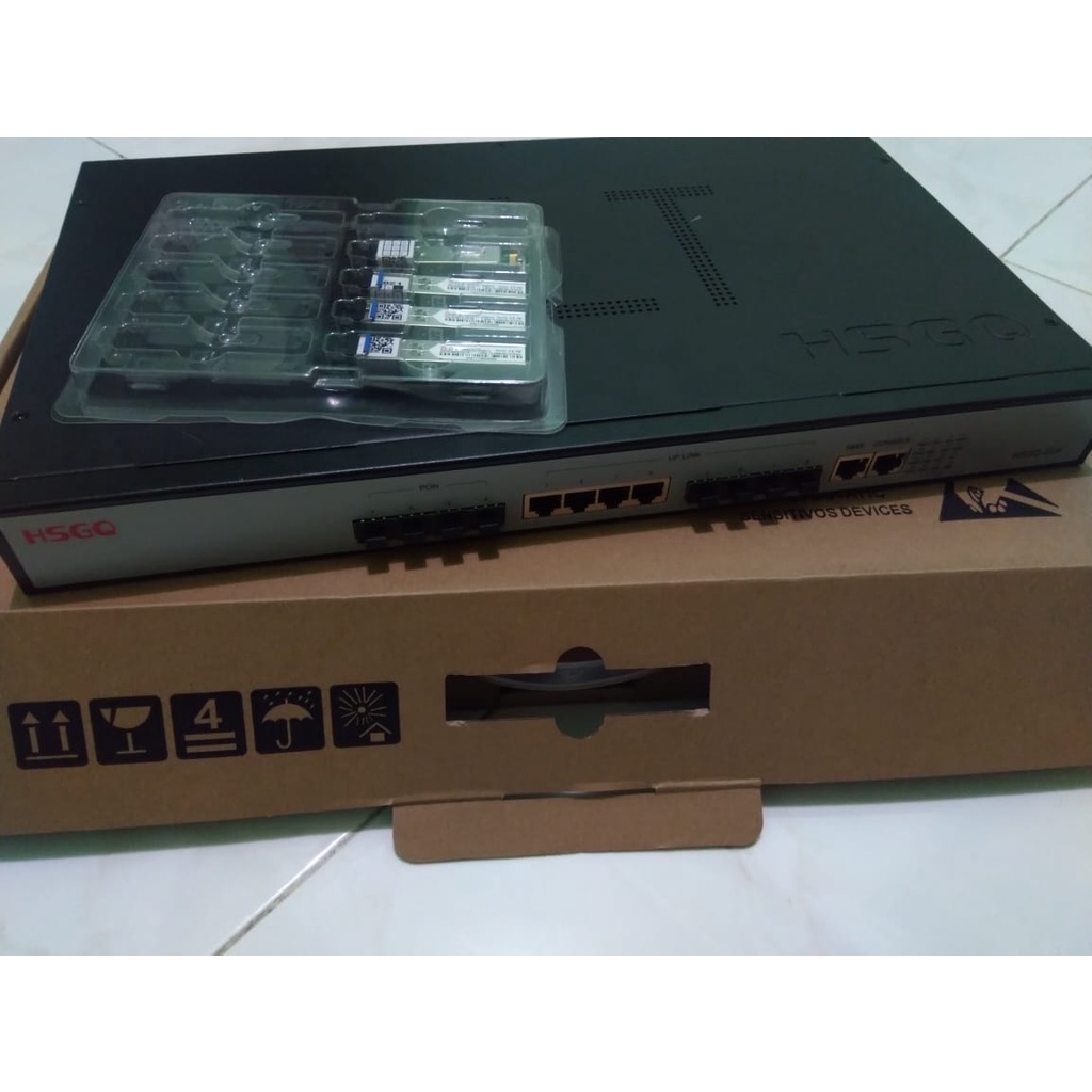 HSGQ E04 atau E04i OLT EPON 4PON with 4 SFP PX20xxx