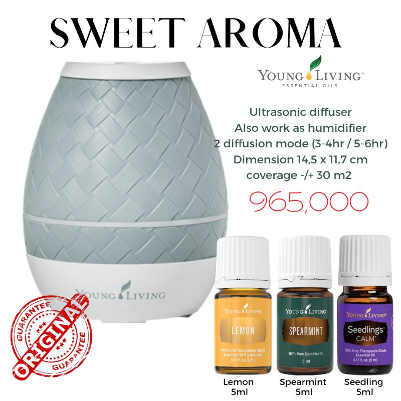 Diffuser sweet aroma paket essential oil young living original