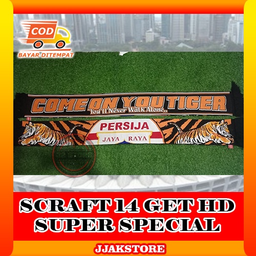 Syal Persija Syal Jakmania Syal Rajut Scraft Scarf Persija Jakarta 14 Get HD Super Spesial Jakartans