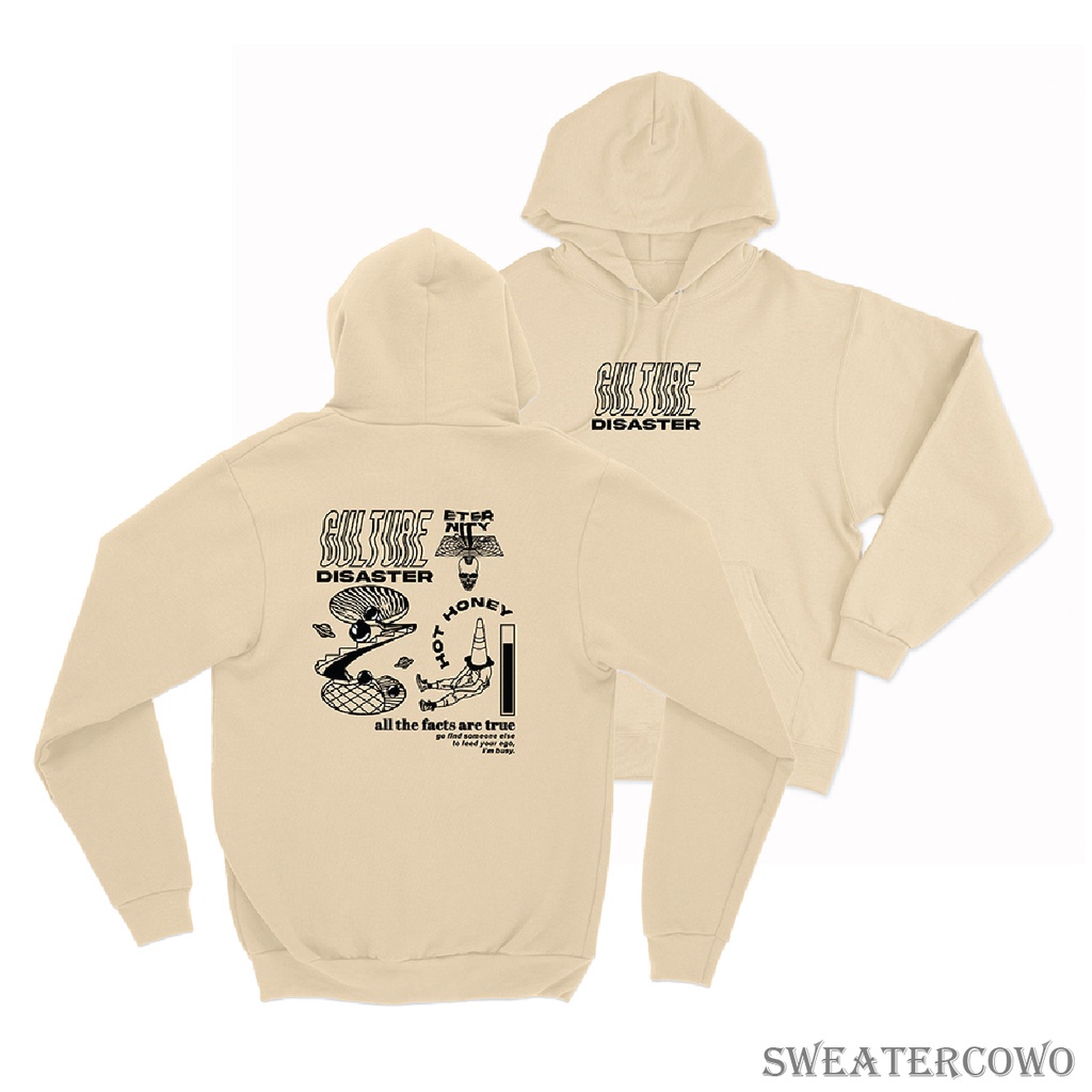 Sweaterpolos Hoodie Jumper DISASTER ( Sablon ) Unisex Pria &amp; Wanita