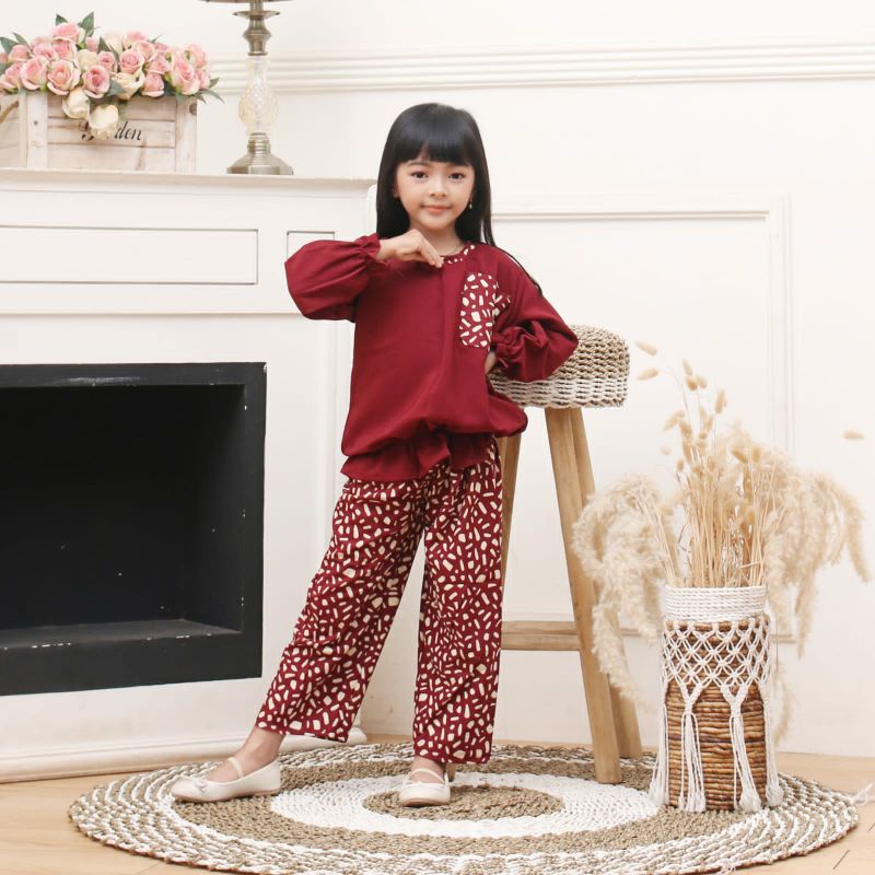 Setelan anak perempuan/Setelan anak cewek/Setelan panjang anak/Setelan rayon/One set rayon/set anak 