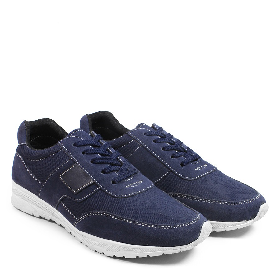 MS SHOP - TERBARU- Sepatu Sport Pria Walkers Sanji Navy Kasual Sneakers Murah Bertali Sneker Keren