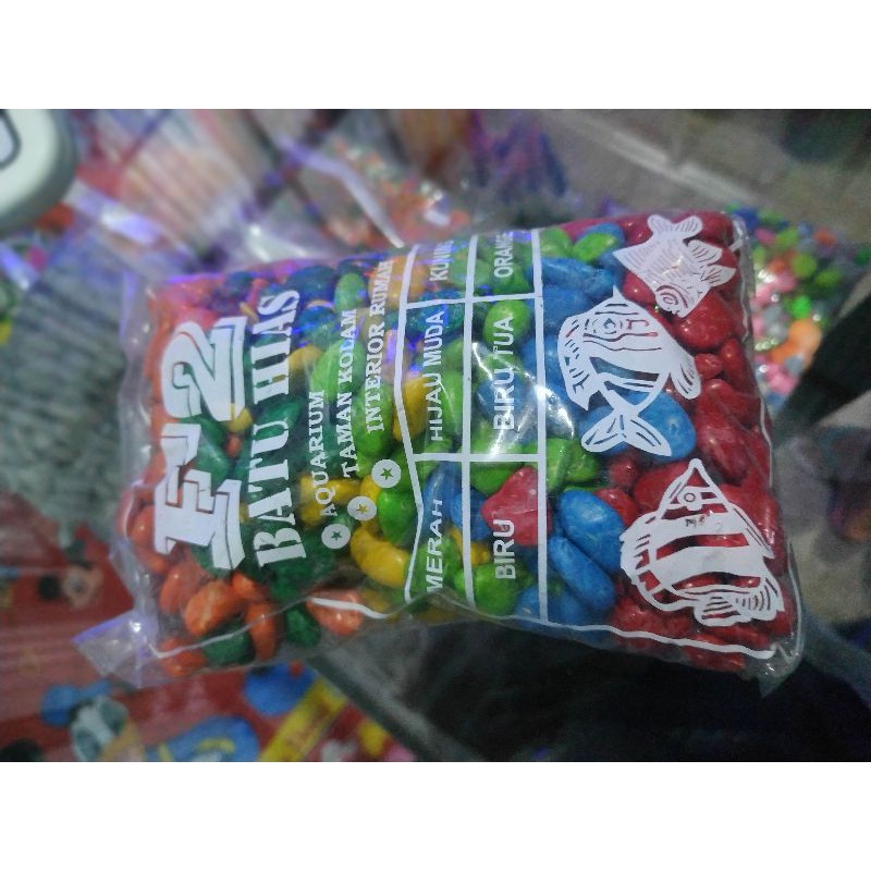 Batu F2 warna warni (hiasan aquarium)