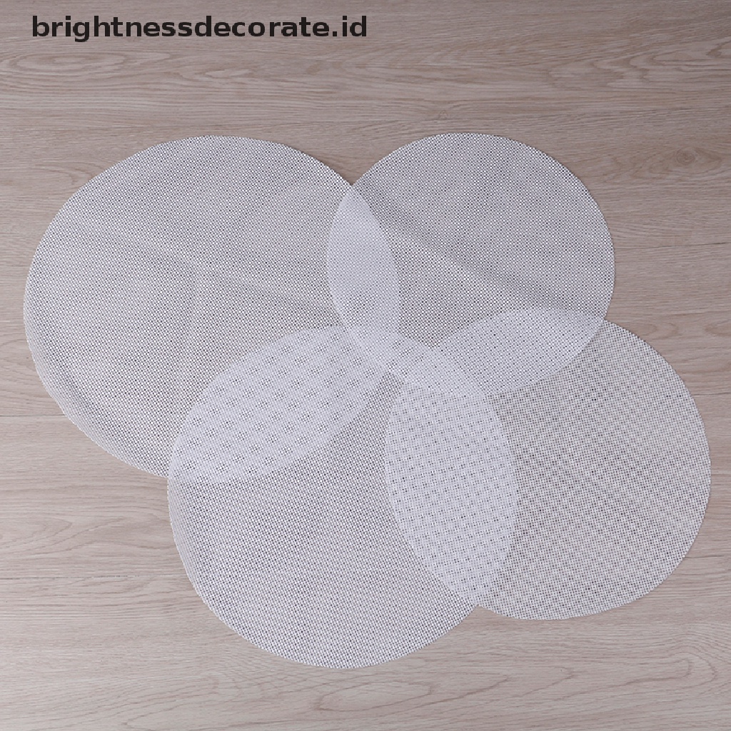 [birth] Round Non-Stick Silicone Mesh Cloth Baking Liners Steamer Pad Dumplings Buns Mat [ID]