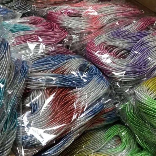 BAHAN TEBAL 1.4 METER / TERMURAH DI SHOPEE HARGA PABRIK / Pelilit Kabel Spiral Warna Metalic / Pelindung Cable Hp Charger Universal / Cord Protector Color