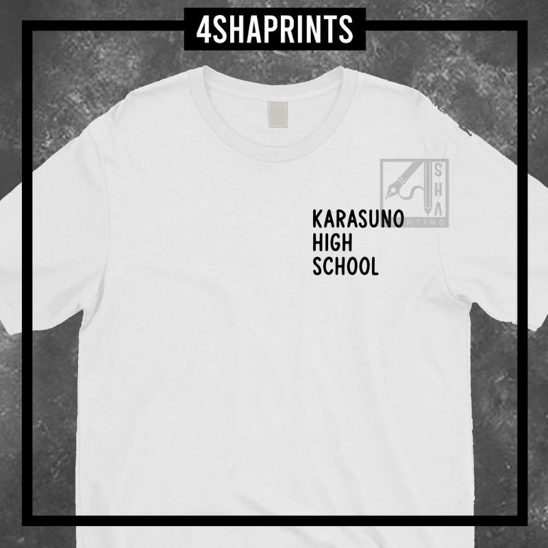 Baju Kaos  Anime Haikyuu ! karasuno high school logo