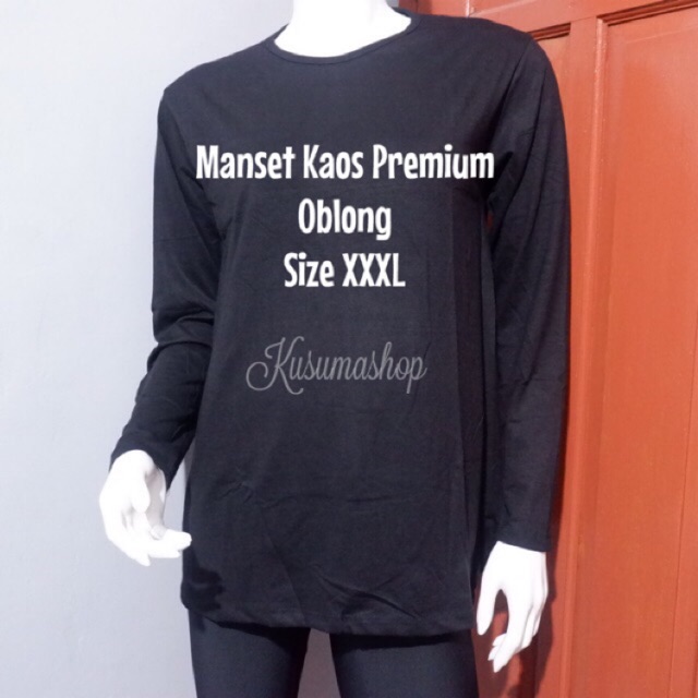 manset kaos krah bulat ukuran besar