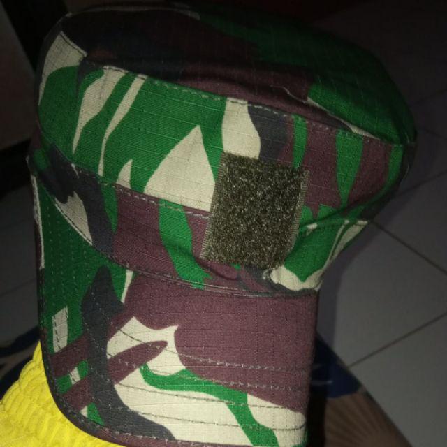 topi pet loreng standar TNI commando bahan SRITEX berkualitas / topi