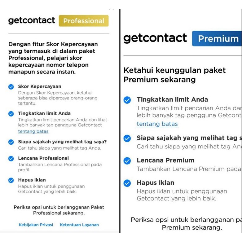 Get Contact Premium Pro Garansi Shopee Indonesia