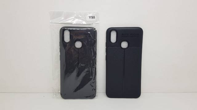 Auto Focus Vivo Y91 6.22 inch Leather Soft Case Vivo Y95 AUTOFOCUS Motif Kulit Jeruk TIDAK MENGUNING