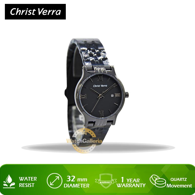 Jam Tangan Christ Verra CV 71106L-16 BLK Original Murah