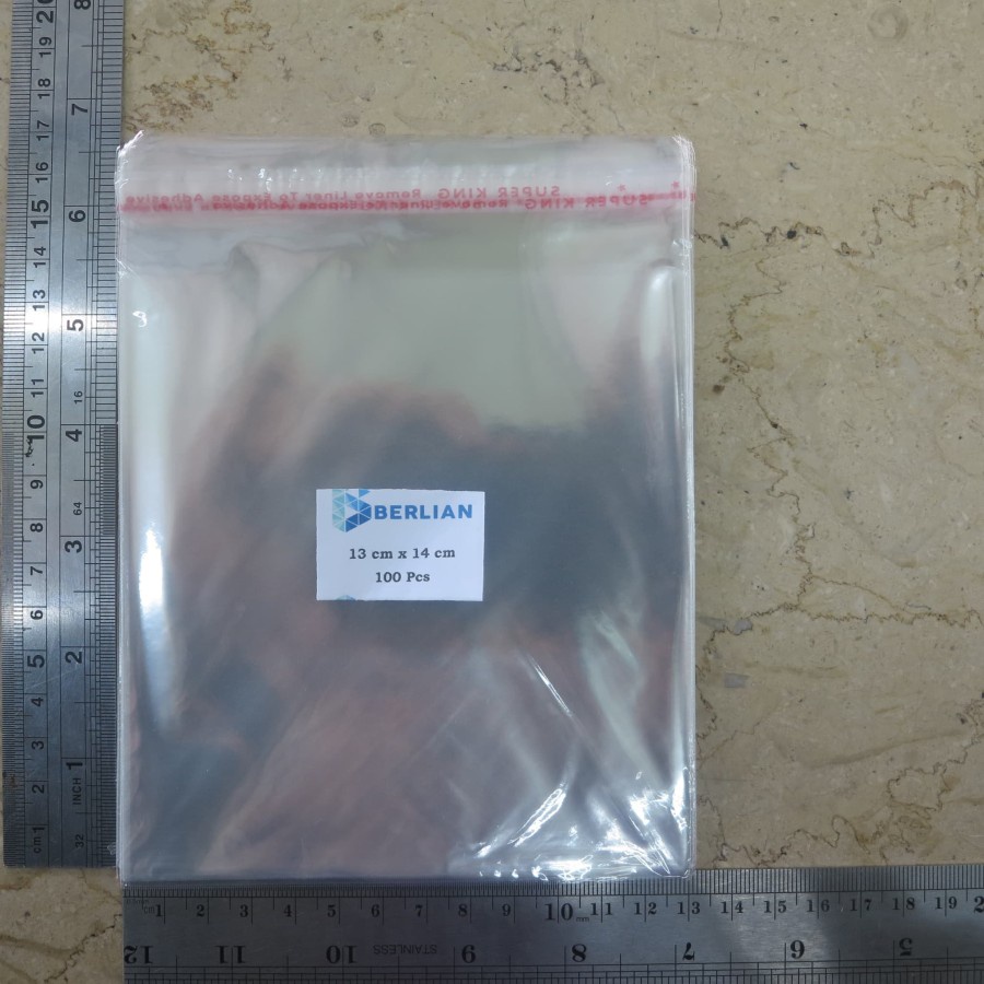 Plastik 13x14 cm Plastik Opp Seal Plastik Opp Lem Plastik Opp Bening Tebal 18 Micron