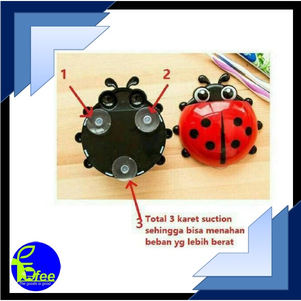 [IMPORT] -  Ladybug Toothbrush holder / Tempat Sikat Gigi Odol kumbang