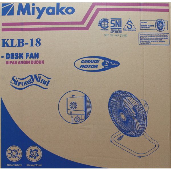 Kipas Lantai/Floor Fan Miyako KLB 18 Aluminium 18 Inch