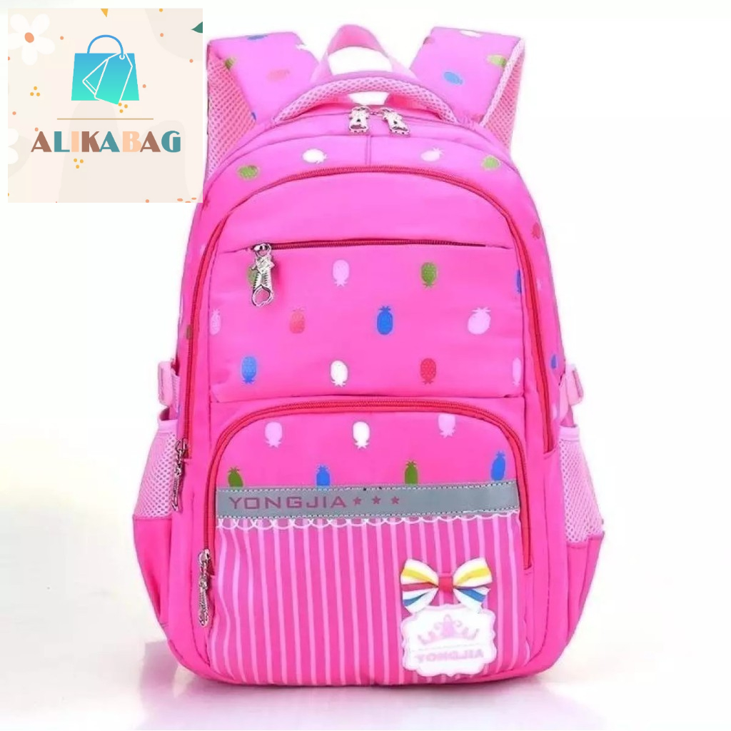 ALIKA BAG - Tas Ransel Anak Wanita Sekolah Trendy Motif Nanas Mini cute