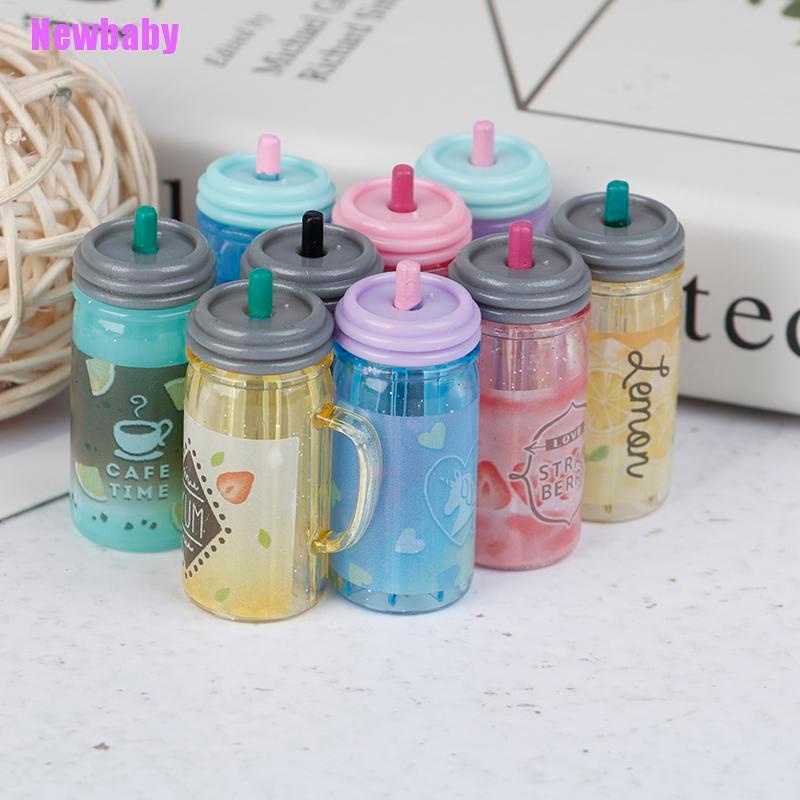 (Newbaby) Miniatur Botol Minuman Jus Skala 1: 12 Untuk Aksesoris Dapur Rumah Boneka