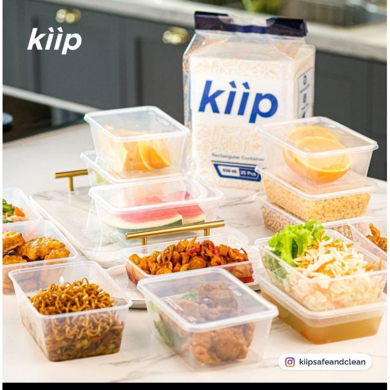 KIIP Thinwall Food Container/Kotak Makan Plastik Klip  @25set