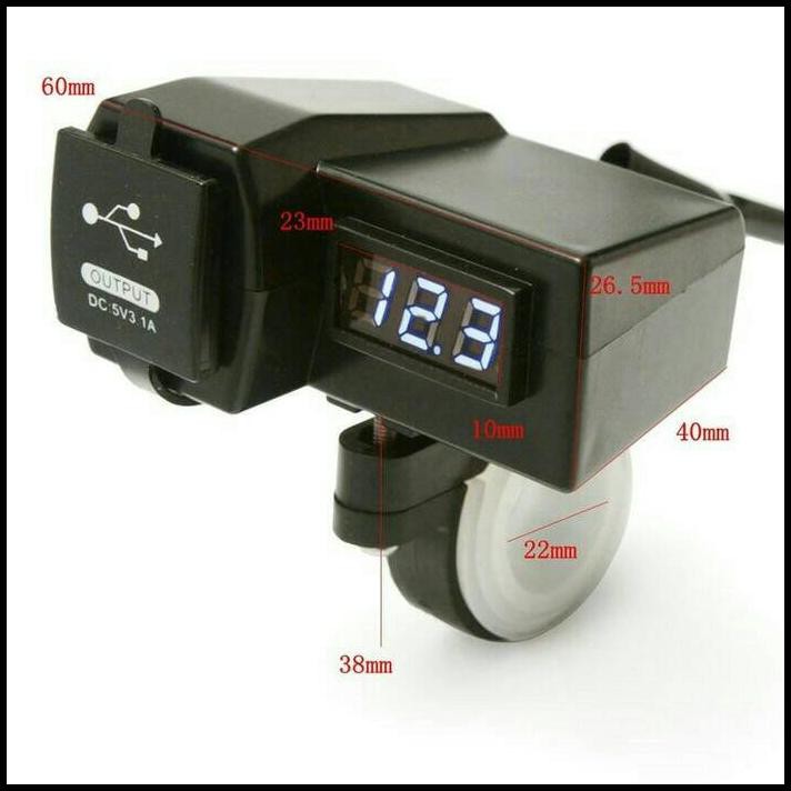 ( Bisa Cod ) Voltmeter Charger Hp Usb Semua Motor / Voltmeter / Charger Hp Motor Limited Edition